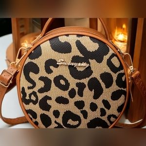 Crossbody Mini Leopard Print Circle Purse